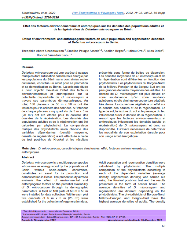 Sinandouwiri et al. 2022