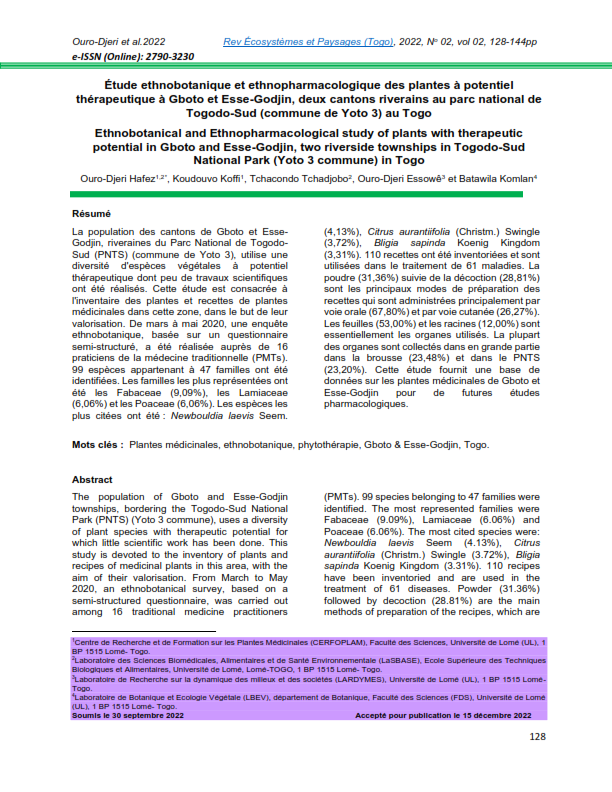 Ouro-Djeri et al. 2022